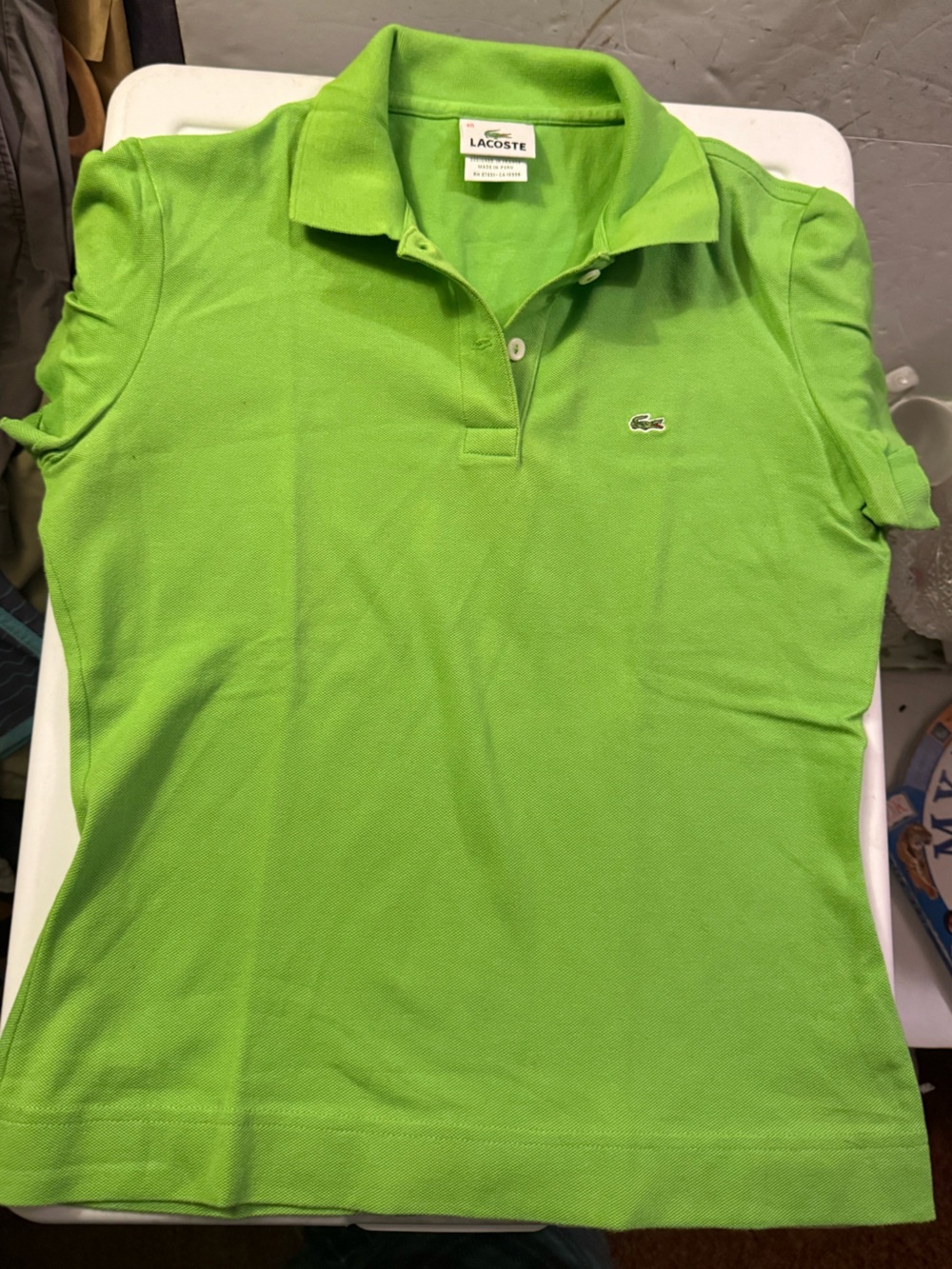 Lacoste Lime Green Piqué Polo Shirt